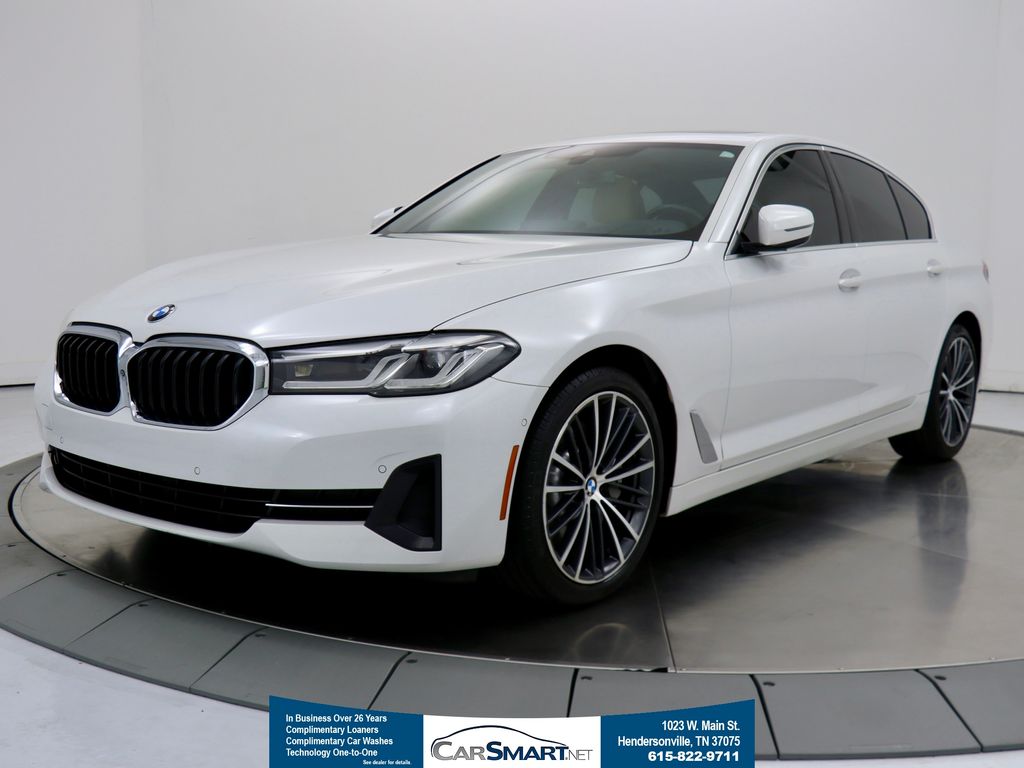 Mineral White Metallic 2021 BMW 5 Series 530i RWD Sedan Rear-Wheel Drive 8-Speed Automatic