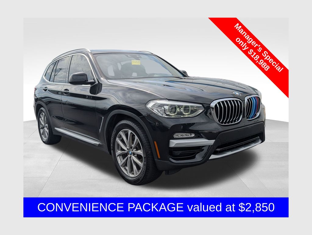 Black Sapphire Metallic 2019 BMW X3 SUV / Crossover All-Wheel Drive 8-Speed Automatic