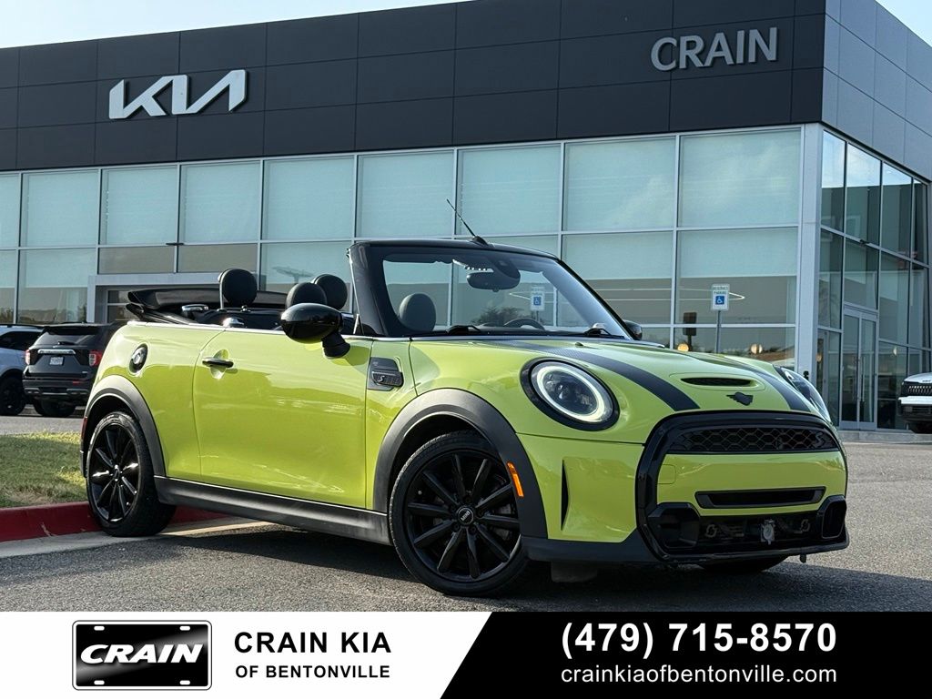 Yellow 2022 MINI Cooper Convertible Front-Wheel Drive 6-Speed Manual