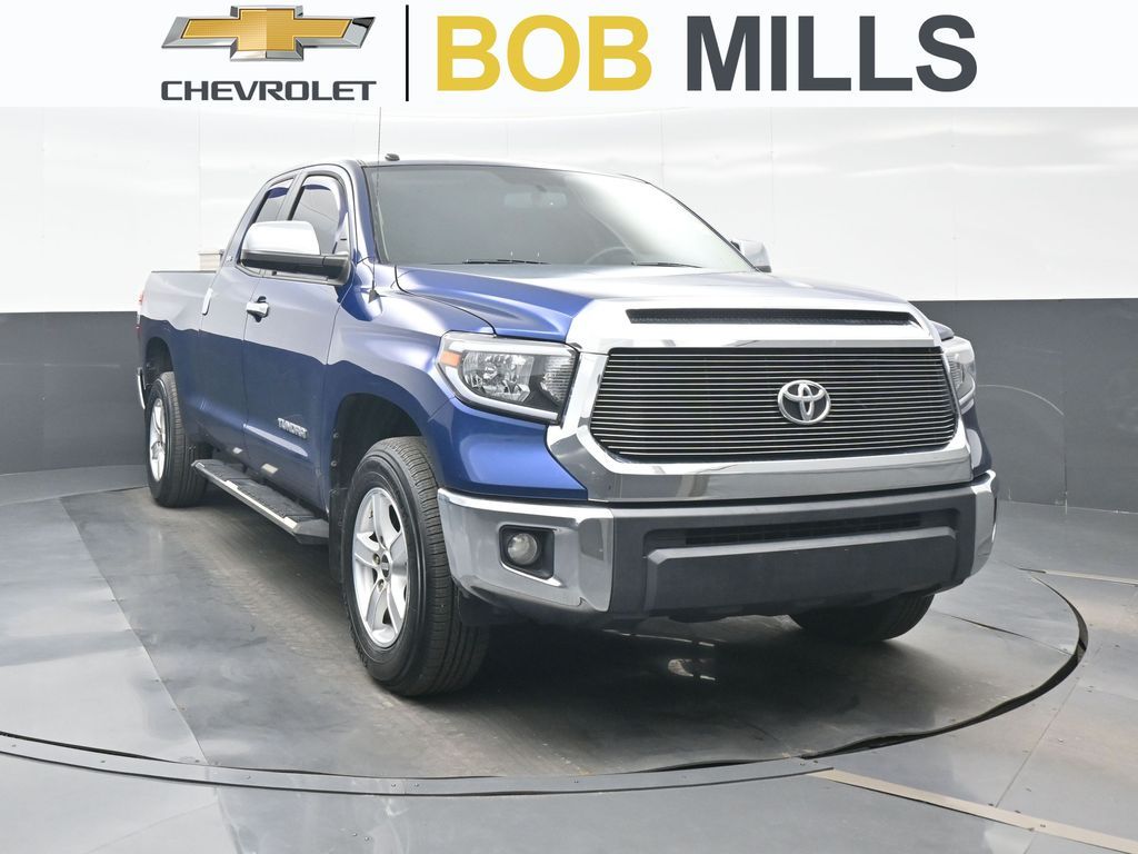 Blue 2015 Toyota Tundra SR5 Double Cab 4.6L Pickup Truck 4X2 6-Speed Automatic Overdrive