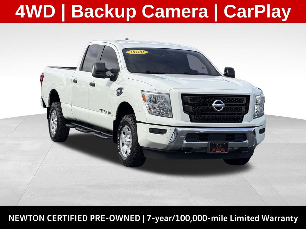 Glacier White 2022 Nissan Titan Pickup Truck 9-Speed Automatic