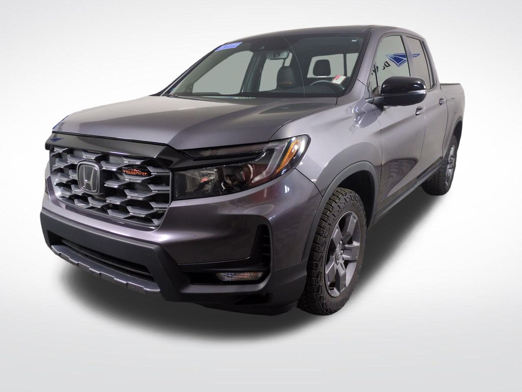 Gray (Modern Steel) 2025 Honda Ridgeline Pickup Truck All-Wheel Drive 9-Speed Automatic