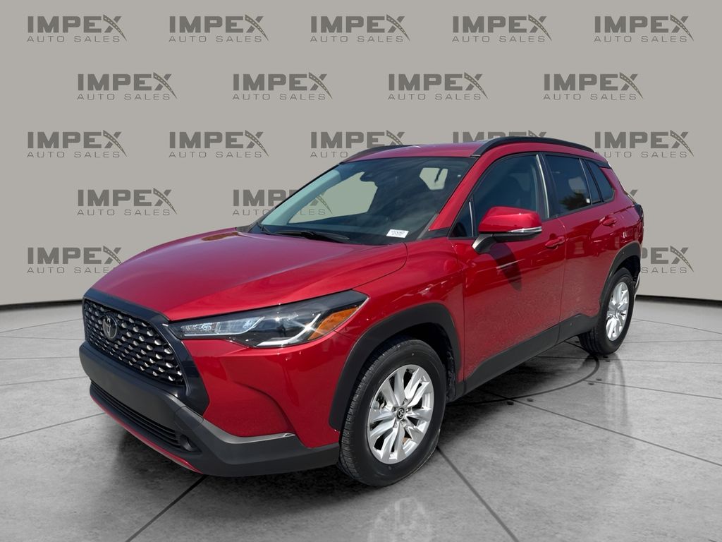 Barcelona Red Metallic 2022 Toyota Corolla Cross SUV / Crossover Front-Wheel Drive Continuously Variable Transmission