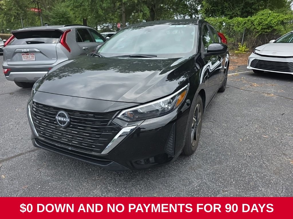 Black 2025 Nissan Sentra Sedan Front-Wheel Drive Continuously Variable Transmission
