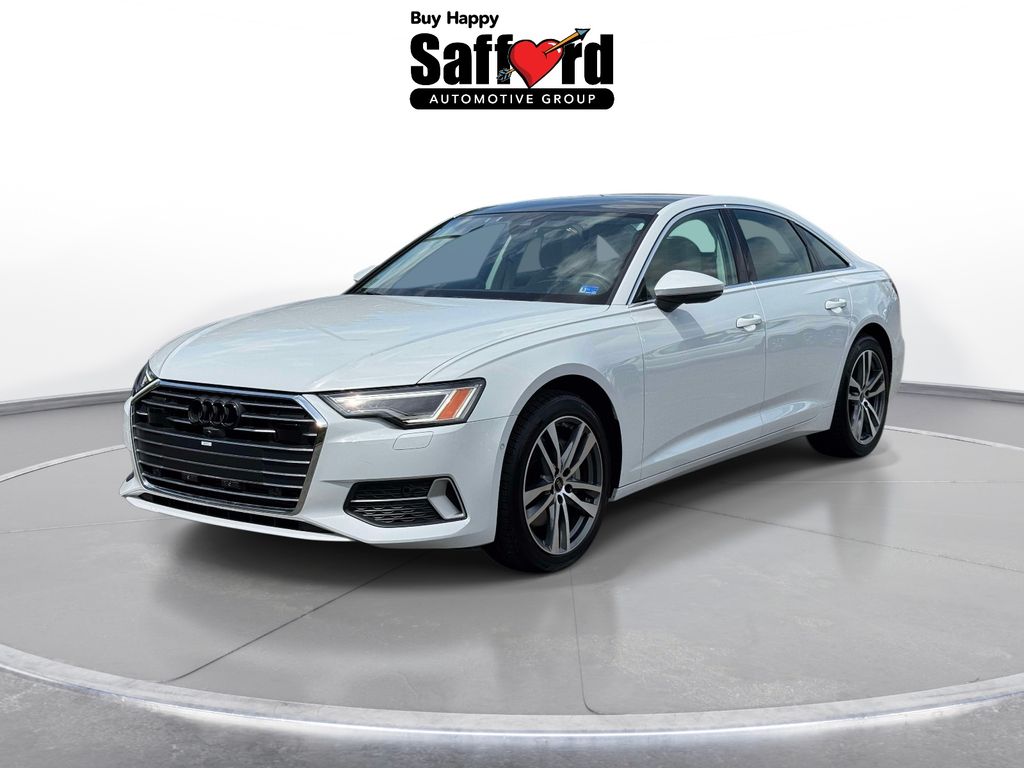 Glacier White 2023 Audi A6 Sedan All-Wheel Drive 7-Speed Automatic