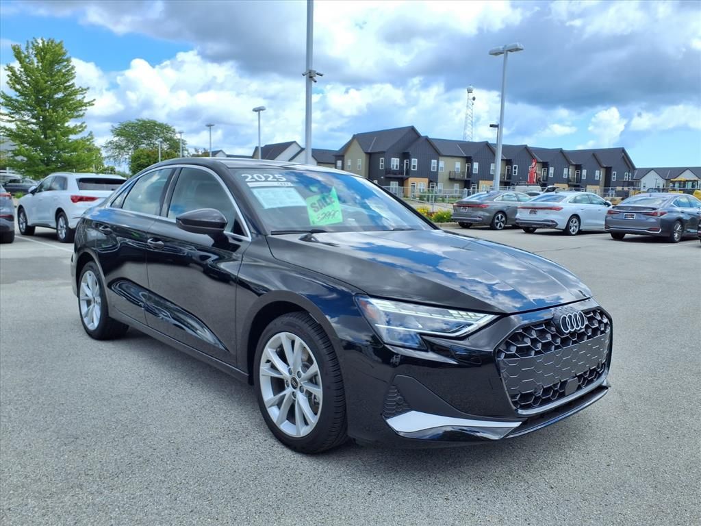 Brilliant Black 2025 Audi A3 Sedan All-Wheel Drive 7-Speed Automatic