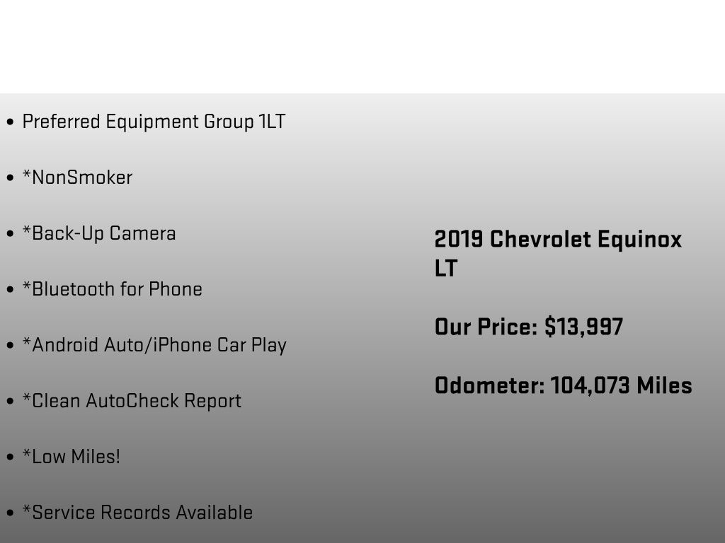 2019 Chevrolet Equinox LT White at Bob Ruth Ford