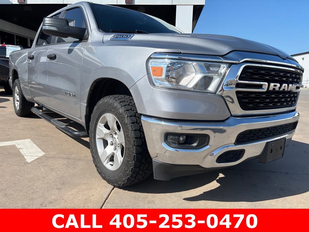 Billet Silver Metallic Clearcoat 2023 RAM 1500 Big Horn Crew Cab 4WD Pickup Truck Four-Wheel Drive 8-Speed Automatic