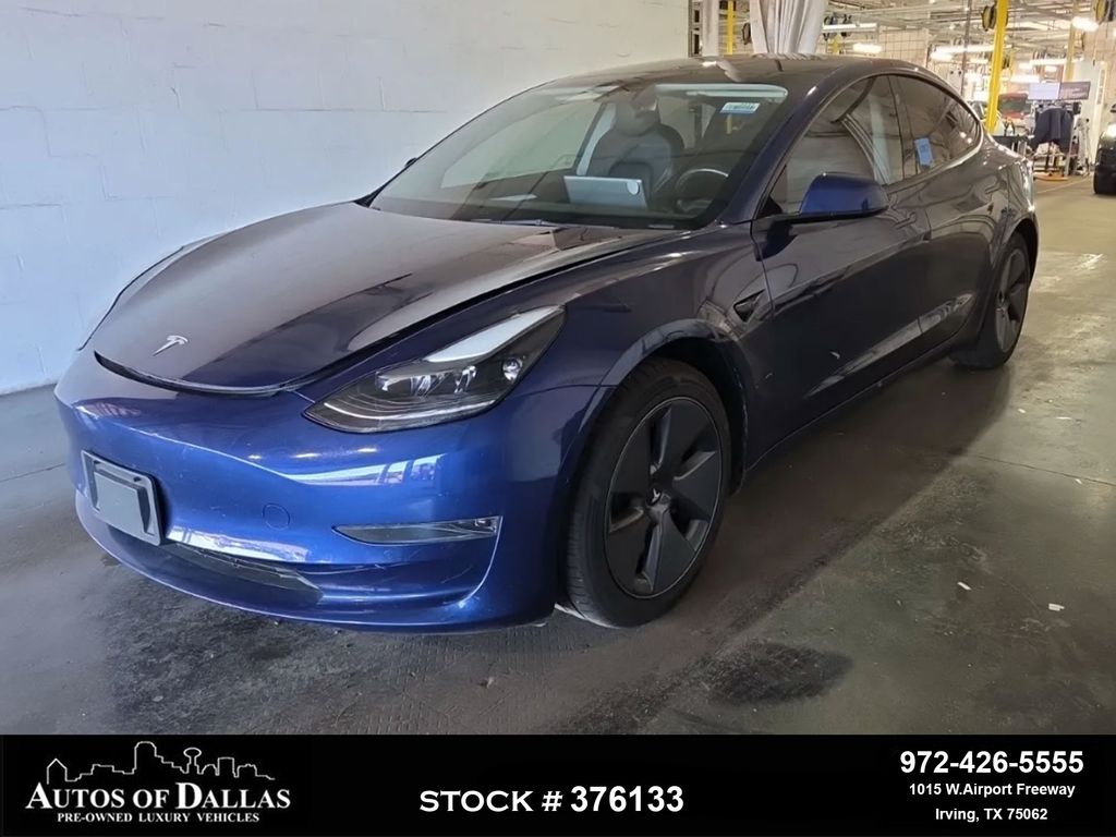 Blue 2022 Tesla Model 3 RWD Sedan Rear-Wheel Drive 1-Speed Automatic