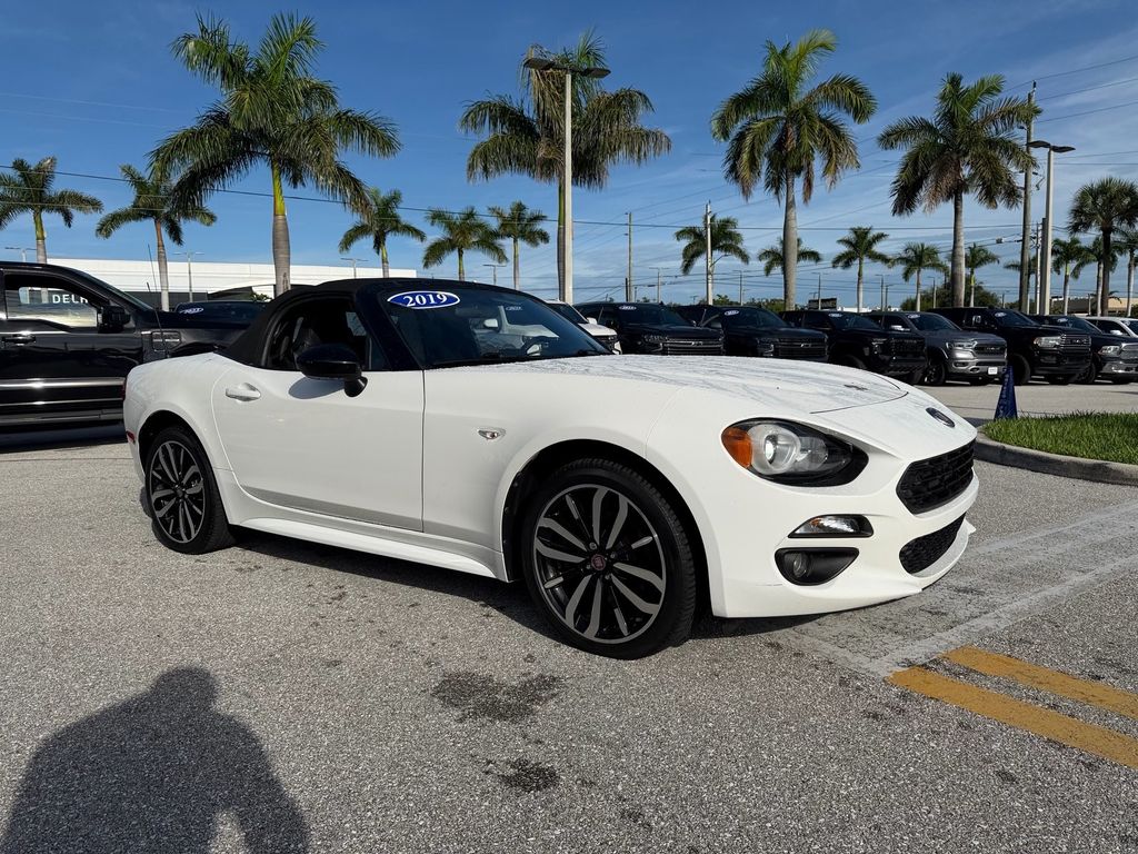 Brillante White 2019 FIAT 124 Spider Convertible Rear-Wheel Drive 6-Speed Automatic