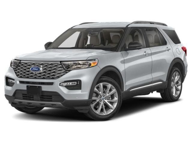 Silver Metallic 2023 Ford Explorer Hybrid SUV / Crossover Rear-Wheel Drive Automatic