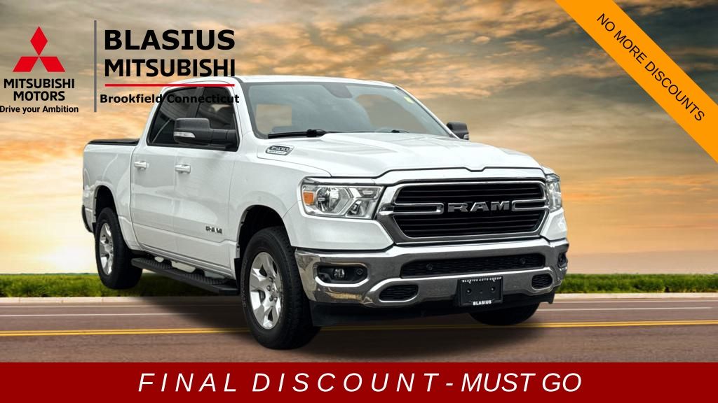 Bright White Clearcoat 2021 RAM 1500 Big Horn Crew Cab 4WD Pickup Truck Four-Wheel Drive 8-Speed Automatic