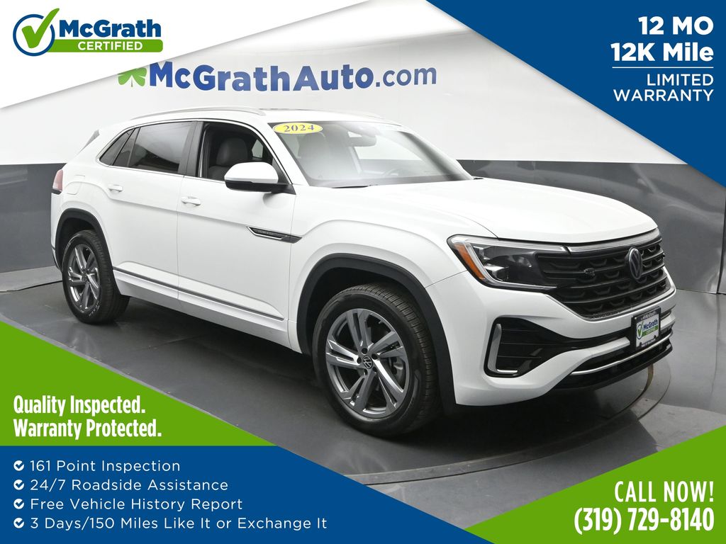 Opal White 2024 Volkswagen Atlas Cross Sport SEL R-Line 4Motion SUV / Crossover All-Wheel Drive 8-Speed Automatic