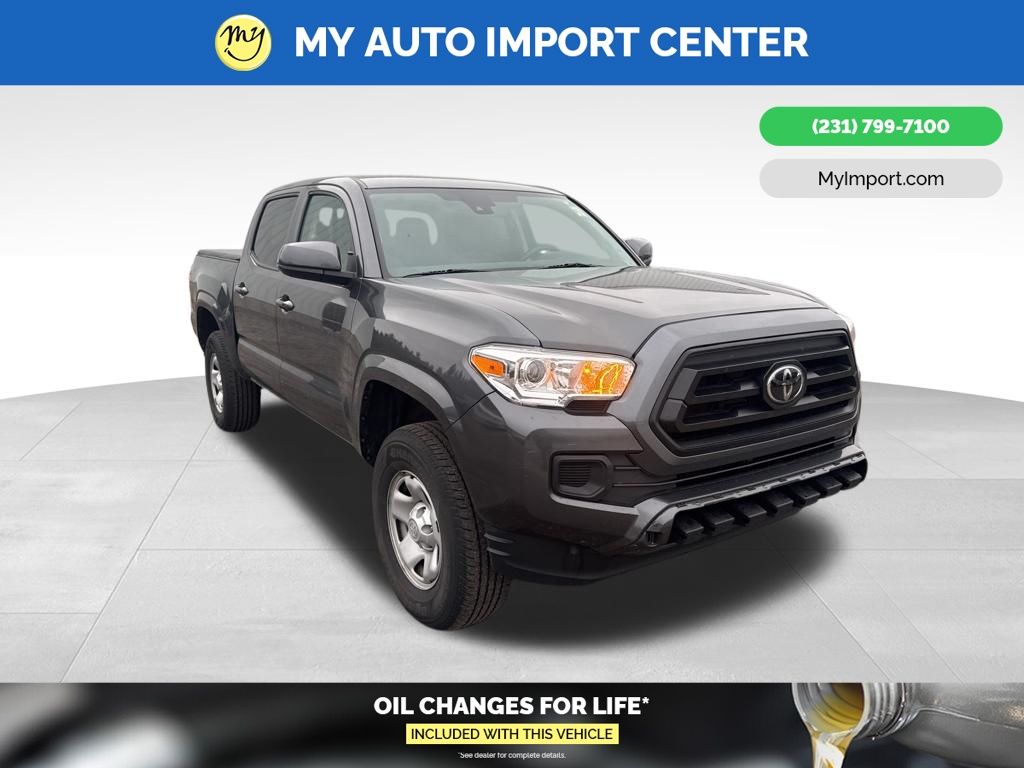 Magnetic Gray Metallic 2021 Toyota Tacoma SR V6 Double Cab 4WD Pickup Truck Four-Wheel Drive 6-Speed Automatic