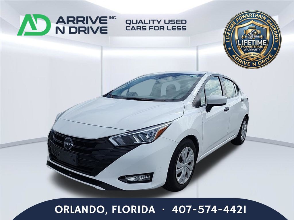 Aspen White Tricoat 2024 Nissan Versa Sedan Front-Wheel Drive Continuously Variable Transmission