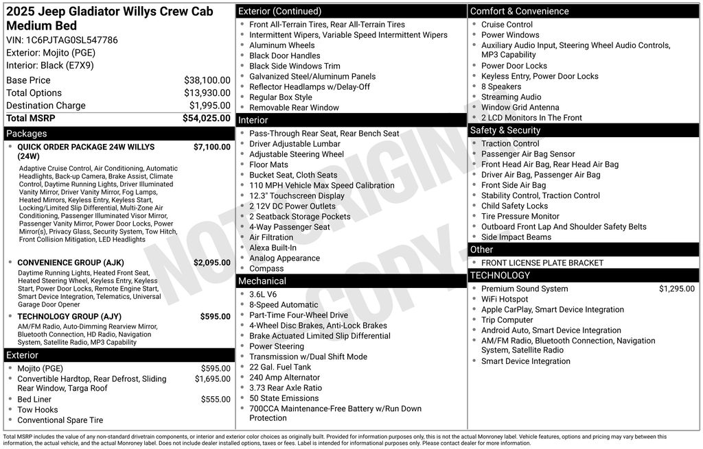 New Car 2025 Jeep Gladiator  For Sale Under $50,000 In Austin, Texas
