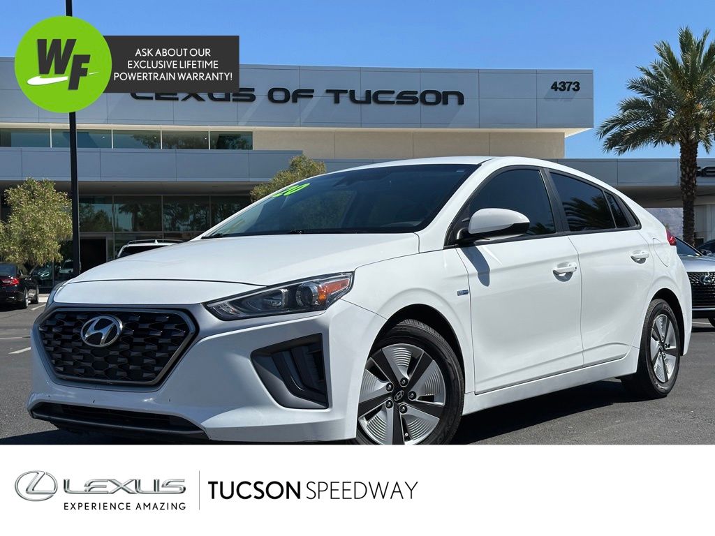 Ceramic White 2020 Hyundai Ioniq Hybrid Blue FWD Hatchback Front-Wheel Drive 6-Speed Dual Clutch