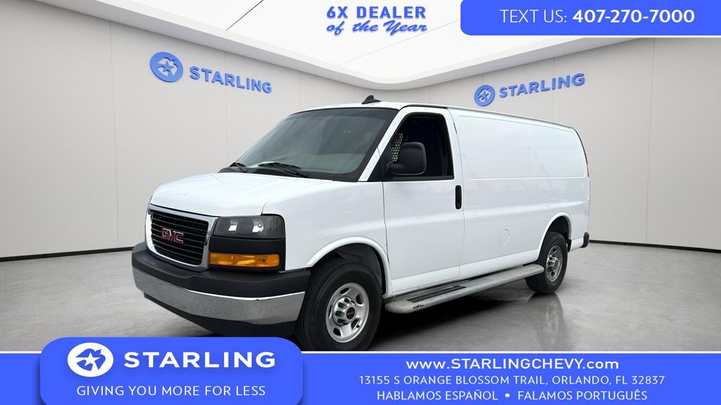 Summit White 2024 GMC Savana Cargo 2500 RWD Van Rear-Wheel Drive 8-Speed Automatic Overdrive