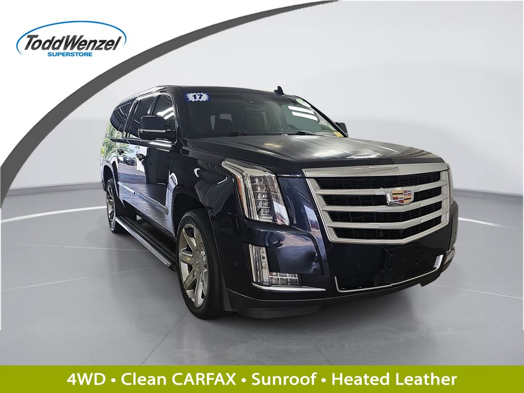 Dark Adriatic Blue Metallic 2017 Cadillac Escalade ESV SUV / Crossover Four-Wheel Drive 8-Speed Automatic