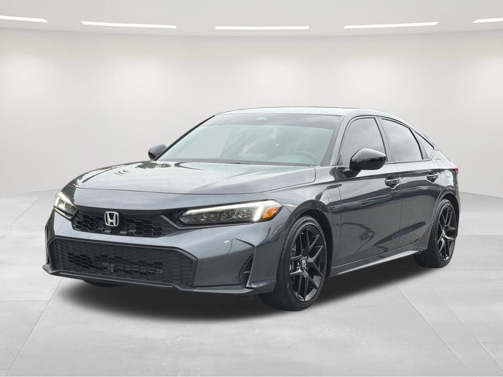 Meteorite Gray Metallic 2025 Honda Civic Hatchback Hatchback Front-Wheel Drive Continuously Variable Transmission