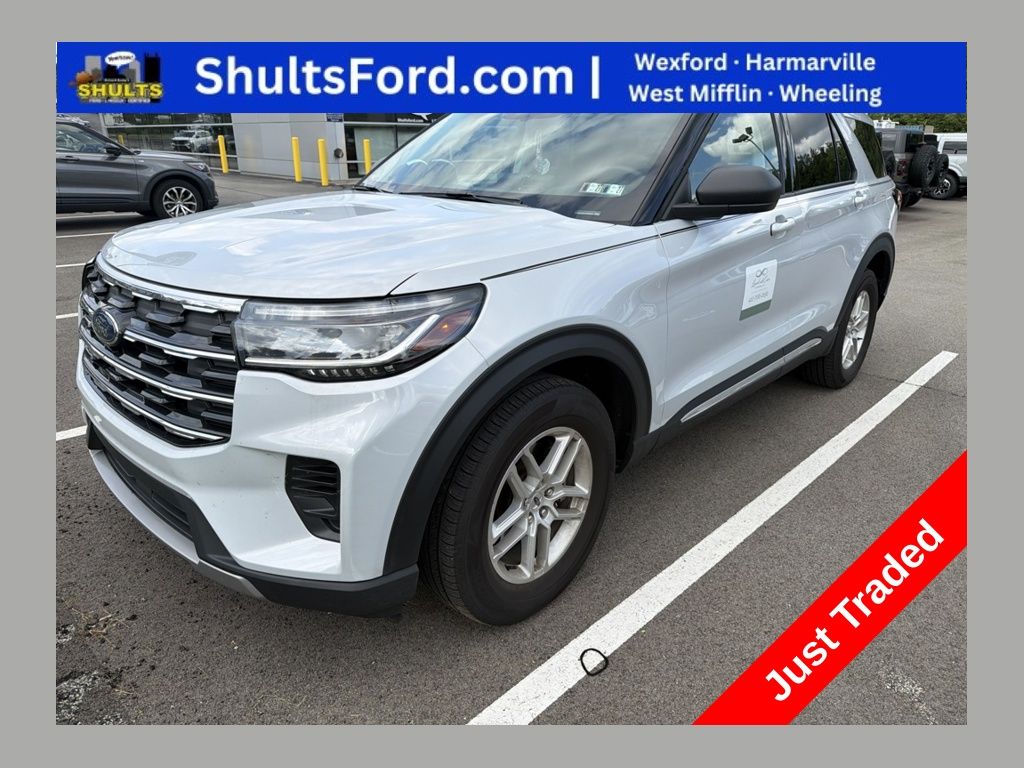 White Metallic 2025 Ford Explorer SUV / Crossover All-Wheel Drive Automatic