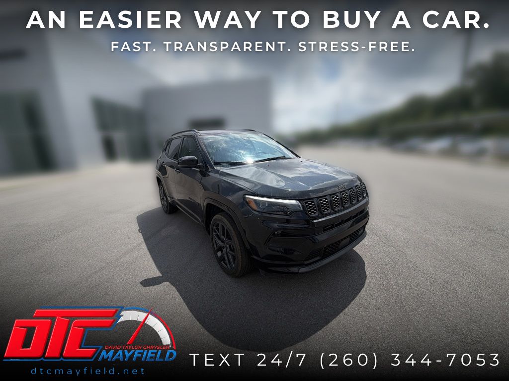 Diamond Black Crystal Pearlcoat 2024 Jeep Compass SUV / Crossover Four-Wheel Drive 8-Speed Automatic