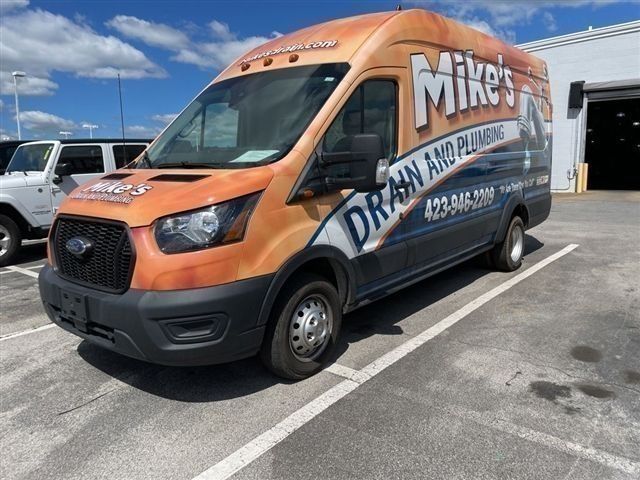 Oxford White 2021 Ford Transit Cargo 350 HD 9950 GVWR High Roof Extended LB DRW RWD Van Rear-Wheel Drive
