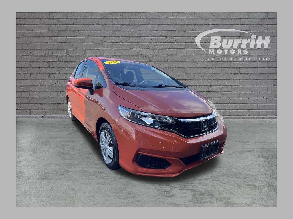 Orange Fury 2018 Honda Fit Hatchback Front-Wheel Drive Continuously Variable Transmission