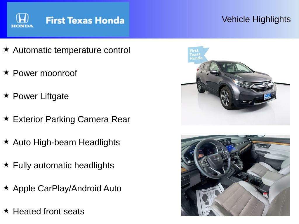 Used Car 2019 Honda Cr-v  Ex-l For Sale Under $25,000 In Austin, Texas