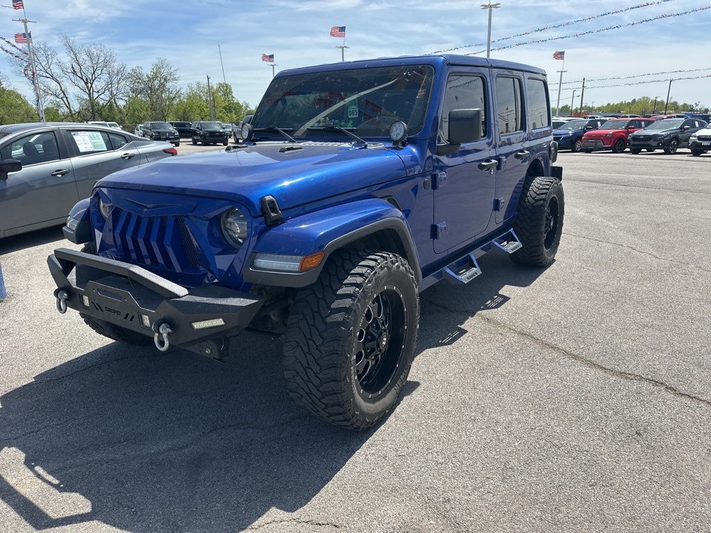 Ocean Blue Metallic Clearcoat 2018 Jeep Wrangler Unlimited Sahara 4WD SUV / Crossover Four-Wheel Drive 8-Speed Automatic