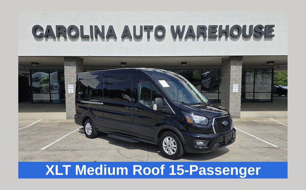 Black Metallic 2024 Ford Transit Passenger Van Rear-Wheel Drive 