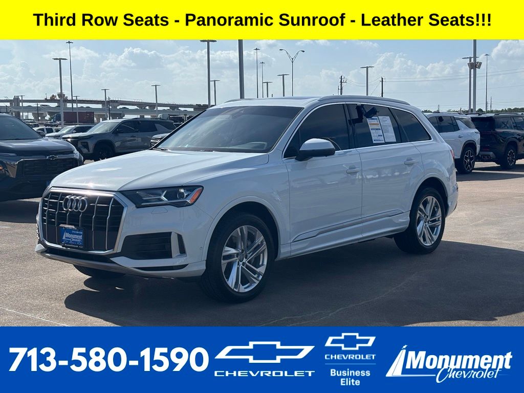 2020 Audi Q7 55 Premium Plus White at Westside Lexus