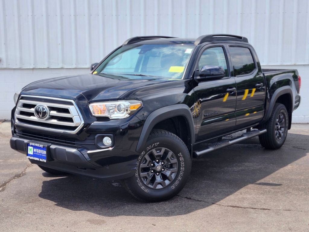Midnight Black Metallic 2021 Toyota Tacoma Pickup Truck Four-Wheel Drive 6-Speed Automatic
