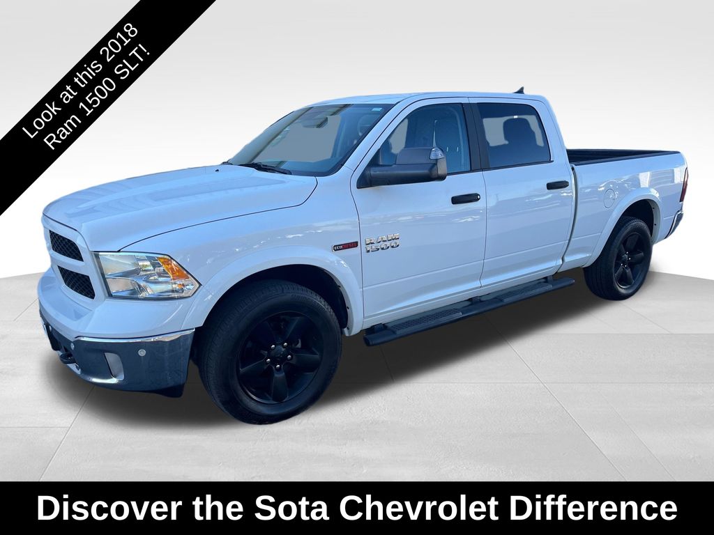 Bright White Clearcoat 2018 RAM 1500 Pickup Truck Four-Wheel Drive 8-Speed Automatic
