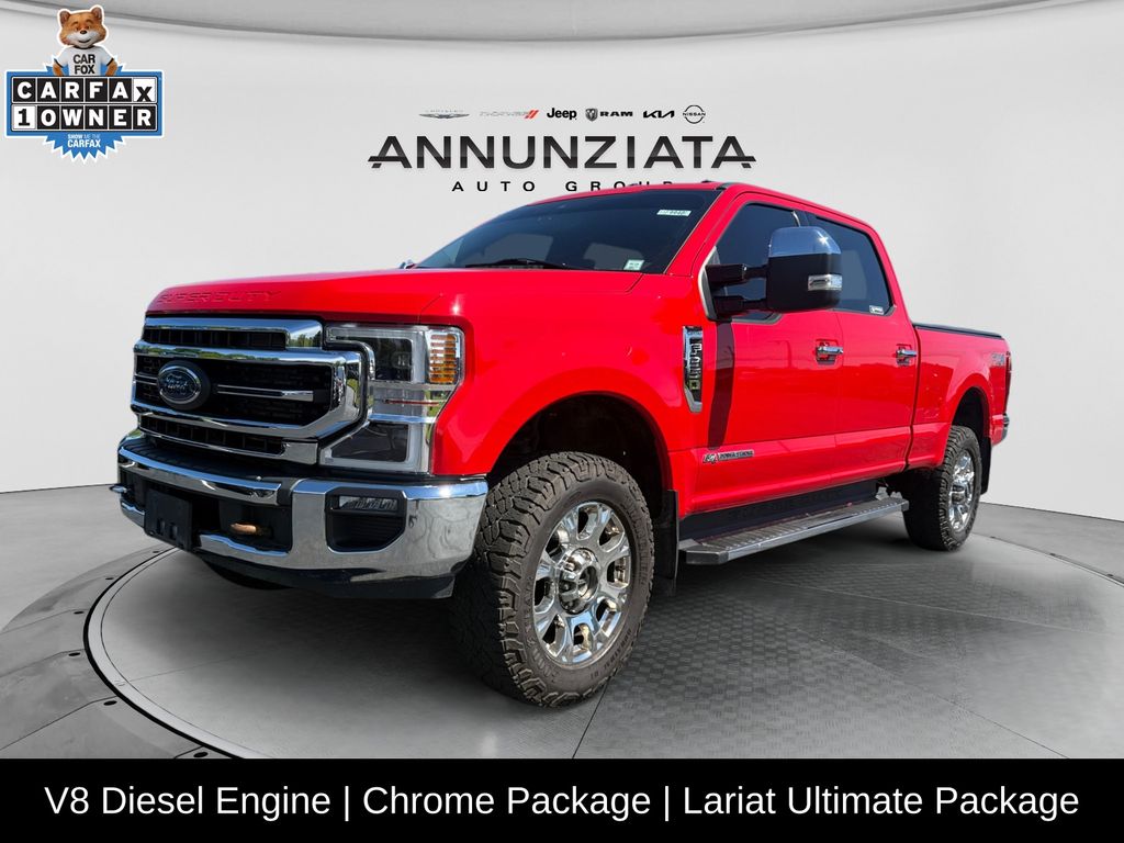Race Red 2022 Ford F-350 Super Duty Pickup Truck Four-Wheel Drive Automatic