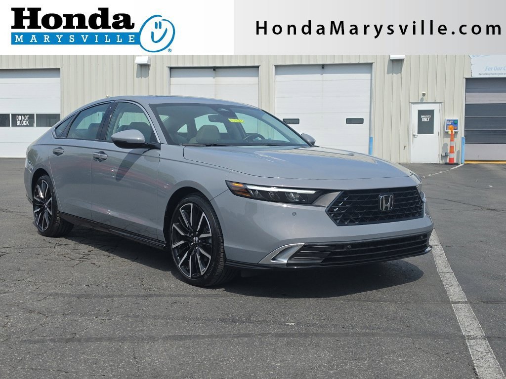 Gray 2025 Honda Accord Hybrid Sedan Front-Wheel Drive Continuously Variable Transmission