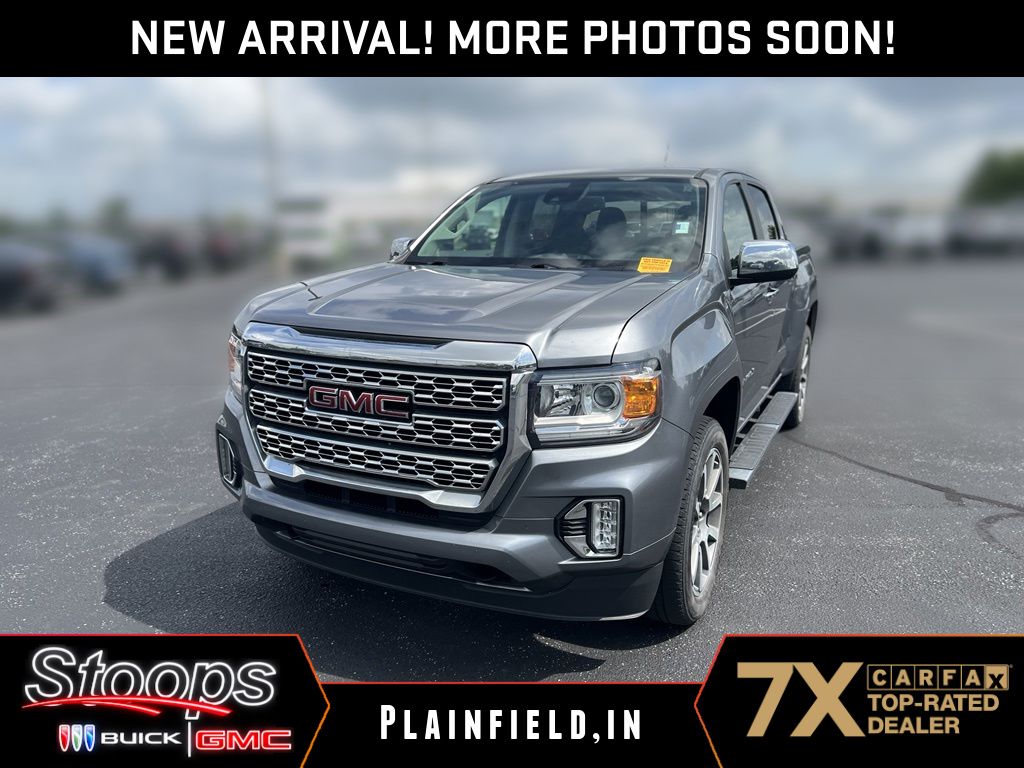 Gray (Satin Steel Metallic) 2021 GMC Canyon Pickup Truck Four-Wheel Drive 8-Speed Automatic