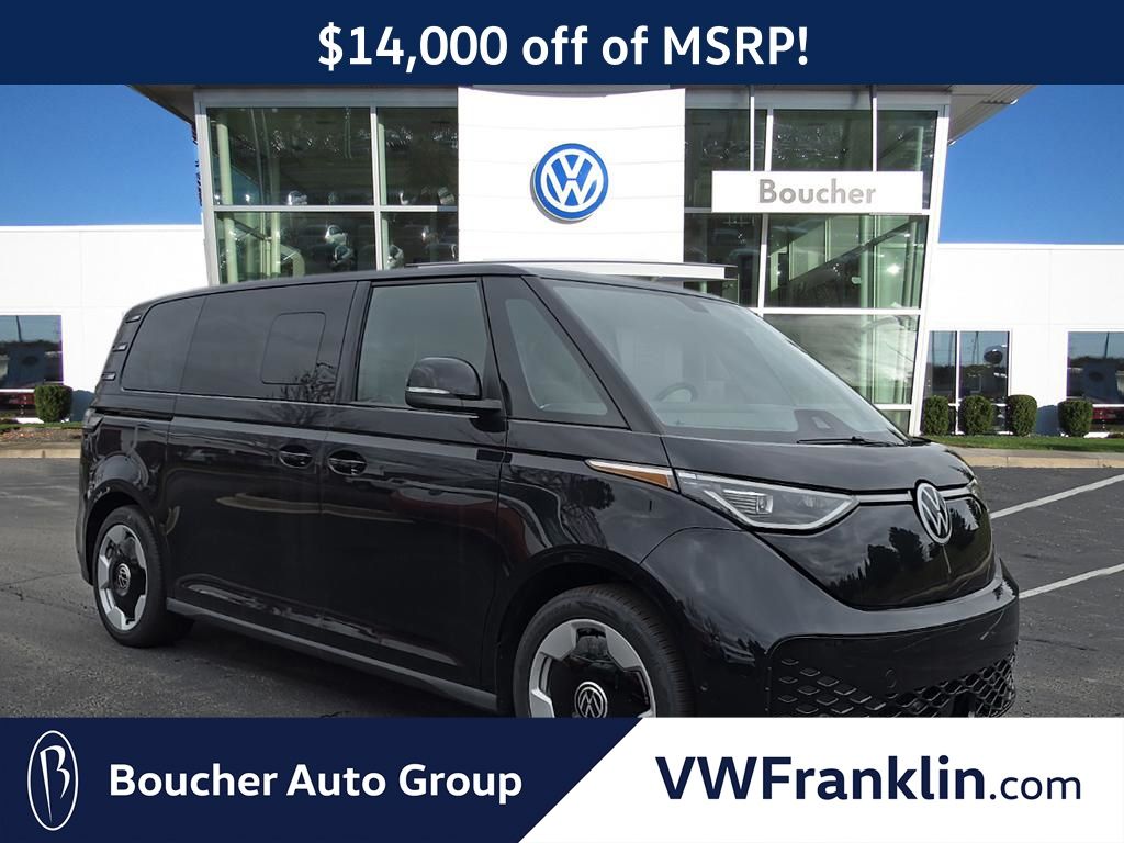 Black 2025 Volkswagen ID.Buzz Pro S RWD Minivan Rear-Wheel Drive Automatic