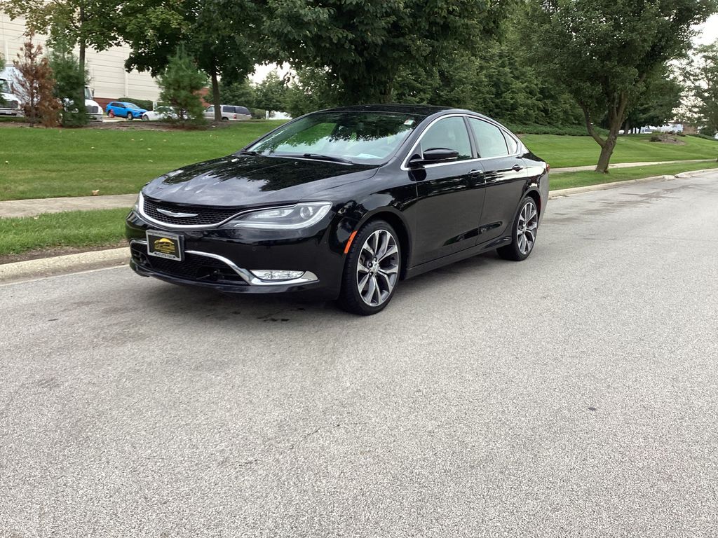 Phantom Black Tri-Coat Pearl 2015 Chrysler 200 Sedan All-Wheel Drive 9-Speed Automatic