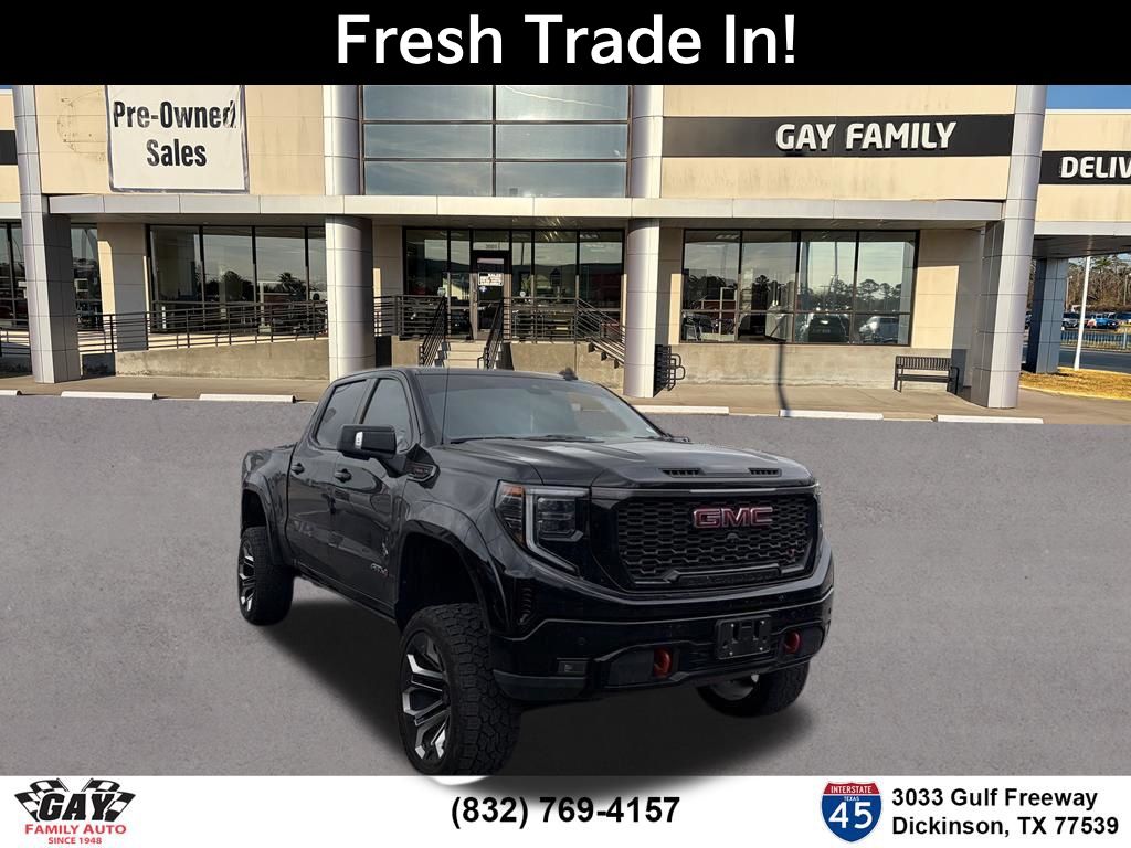 Onyx Black 2023 GMC Sierra 1500 AT4 Crew Cab 4WD Pickup Truck Four-Wheel Drive Automatic