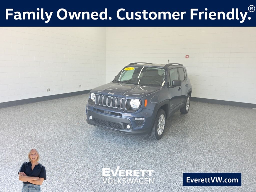 Slate Blue Pearlcoat 2022 Jeep Renegade SUV / Crossover Four-Wheel Drive 9-Speed Automatic