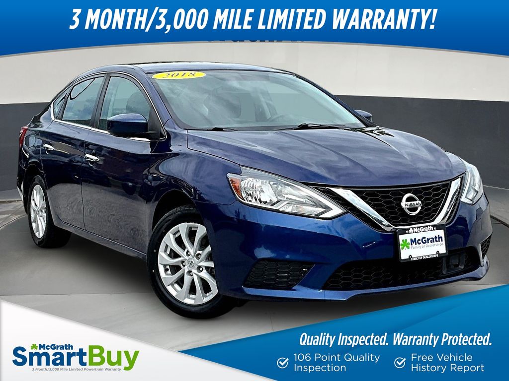 Deep Blue Pearl 2018 Nissan Sentra Sedan Front-Wheel Drive Continuously Variable Transmission