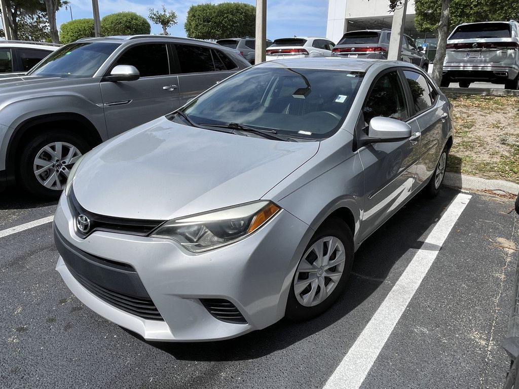 Silver 2015 Toyota Corolla L Sedan Front-Wheel Drive 4-Speed Automatic