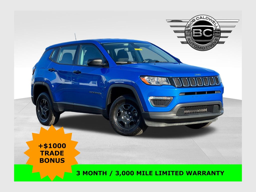 Laser Blue Pearlcoat 2021 Jeep Compass Sport 4WD SUV / Crossover Four-Wheel Drive 9-Speed Automatic