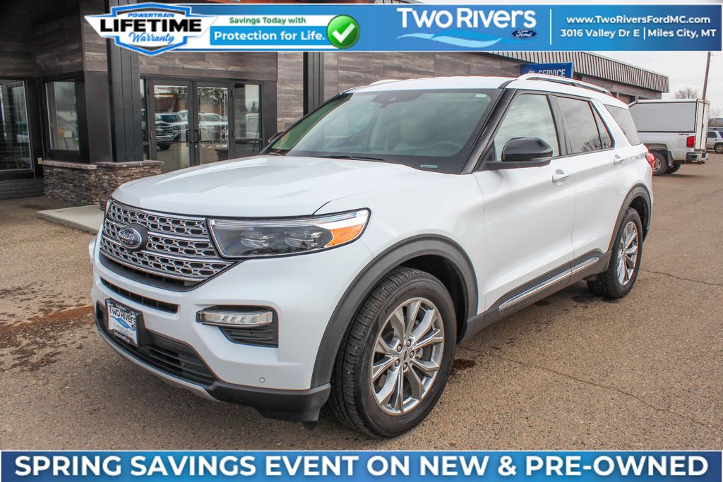 Oxford White 2021 Ford Explorer Limited AWD SUV / Crossover All-Wheel Drive Automatic