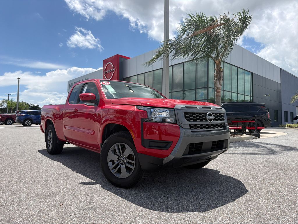Red Alert 2025 Nissan Frontier Pickup Truck 4X2 9-Speed Automatic Overdrive