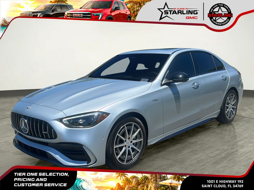 Cirrus Silver Metallic 2024 Mercedes-Benz C-Class Sedan All-Wheel Drive 9-Speed Automatic