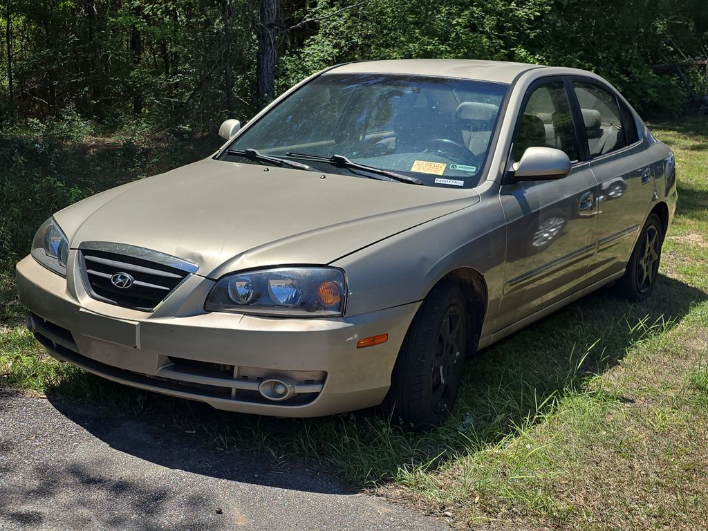 Brown (Beige) 2006 Hyundai Elantra GLS Sedan FWD Sedan Front-Wheel Drive 4-Speed Automatic Overdrive