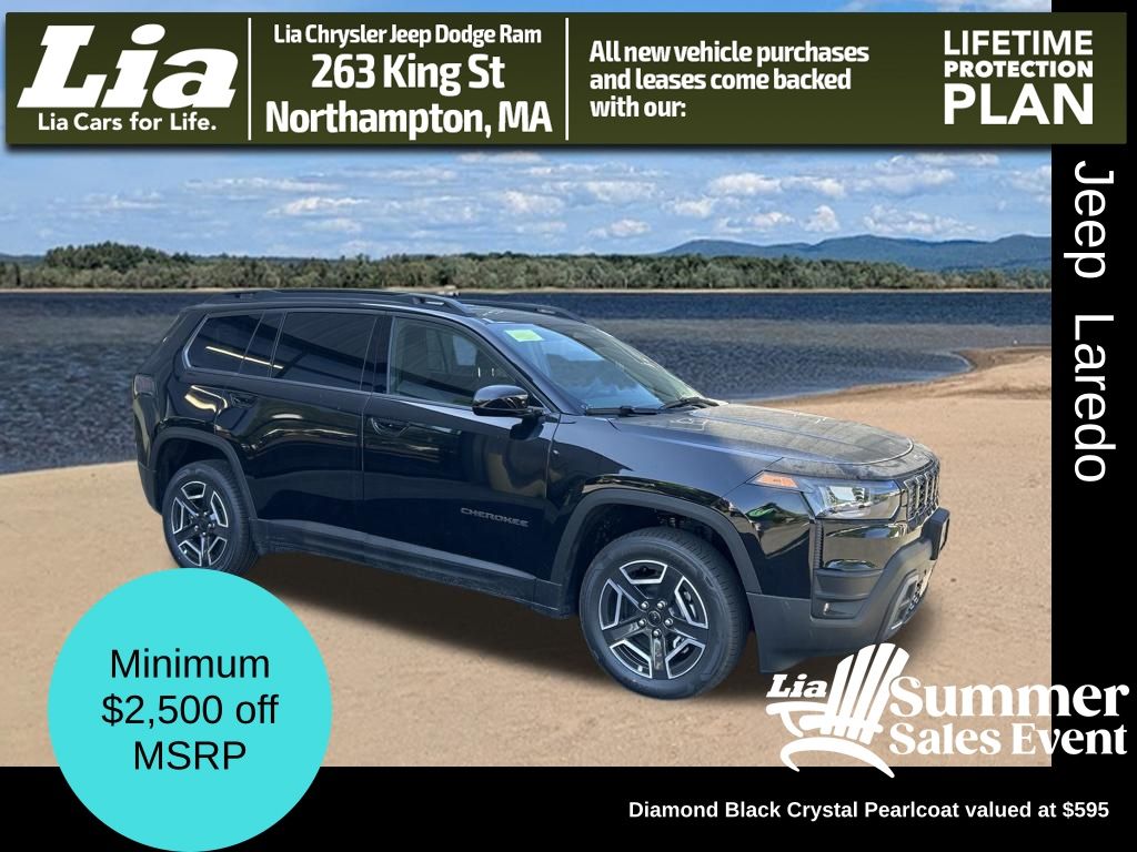 Diamond Black Crystal Pearlcoat 2026 Jeep Cherokee SUV / Crossover Four-Wheel Drive Continuously Variable Transmission