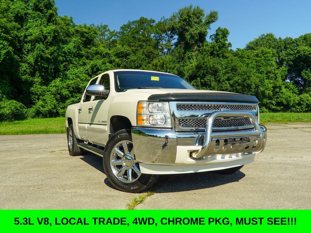 White Diamond Tricoat 2013 Chevrolet Silverado 1500 Pickup Truck Four-Wheel Drive 6-Speed Automatic Overdrive